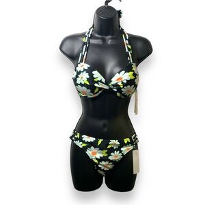 Salt + Cove Juniors' Daisy Dance Underwire Push-Up Bikini swimsuit medium